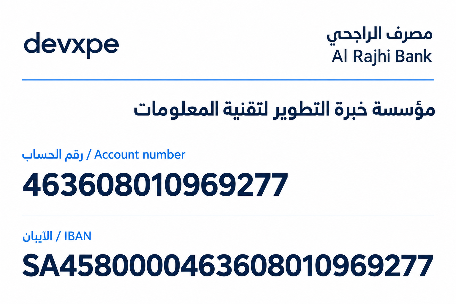 Al Rajhi Bank account card